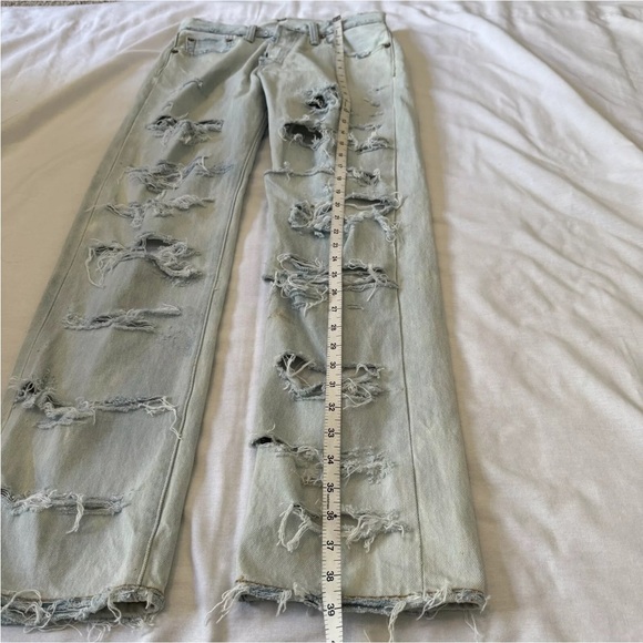 Levi’s 501 White Oak Cone 30 Light Wash Jeans Distressed Destroyed Y2K Retro 90s - Picture 7 of 10